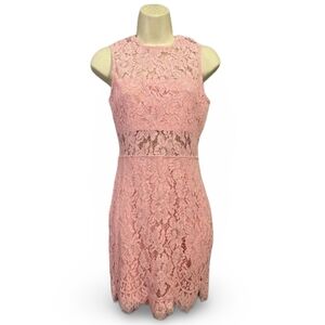 Superdown Suri Lace Mini Dress Pink Blush Sleeveless Bodycon Cocktail Party XS
